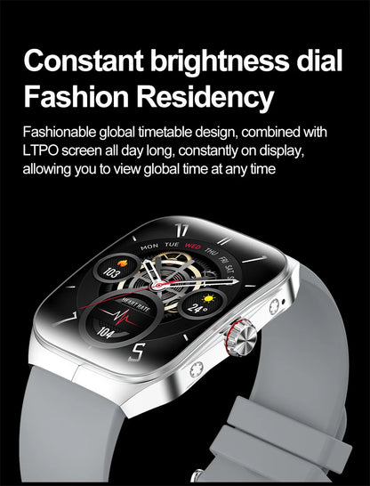 2025 AMOLED NFC Smartwatch with GPS Tracking, Bluetooth Calls & Fitness Sensors| Waterproof Sports Watch for Men and Women
