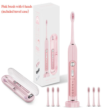 SUBORT S7 Supersonic Electric Toothbrush – Smart Timer, IPX7 Waterproof, Teeth Whitening, Replaceable Heads