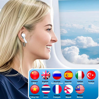 AI Translator Earbuds with LED Display – 144 Languages
