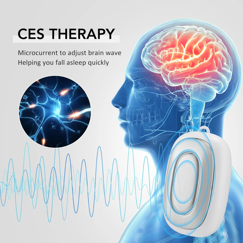 Handheld CES Sleep Aid Device for Insomnia, Anxiety & Stress Relief | Palm Microcurrent Pulse Relaxation Massager
