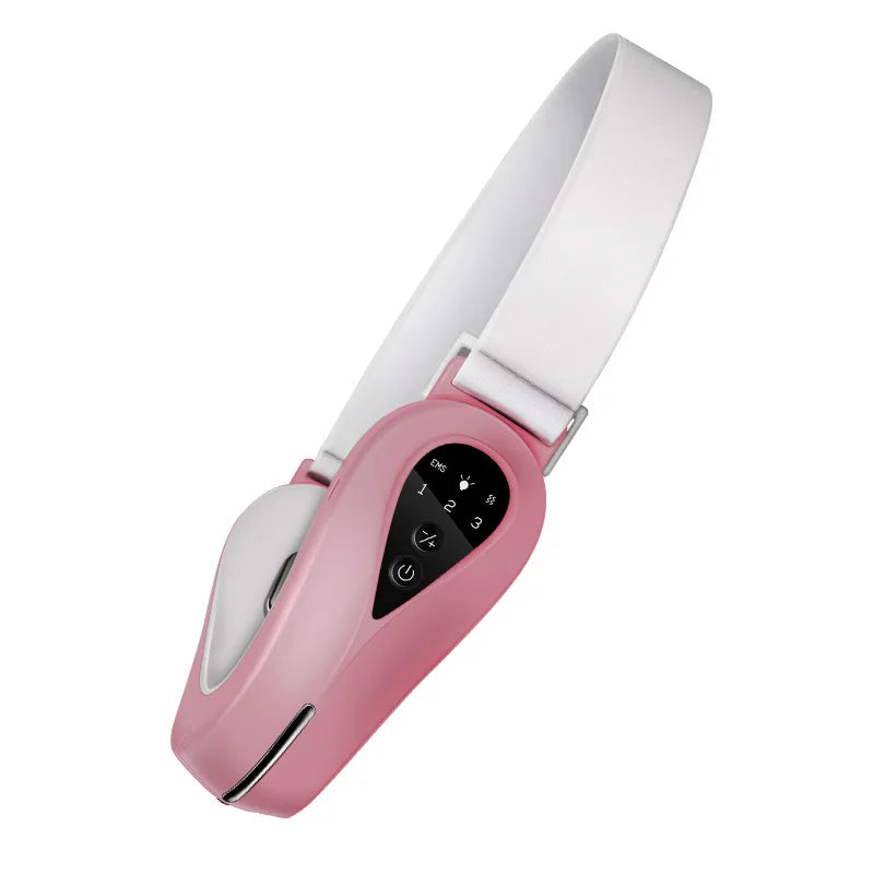 EMS Face Lift Massager with LED Light Therapy & Vibration - Anti-Aging Skin Tightening Device.