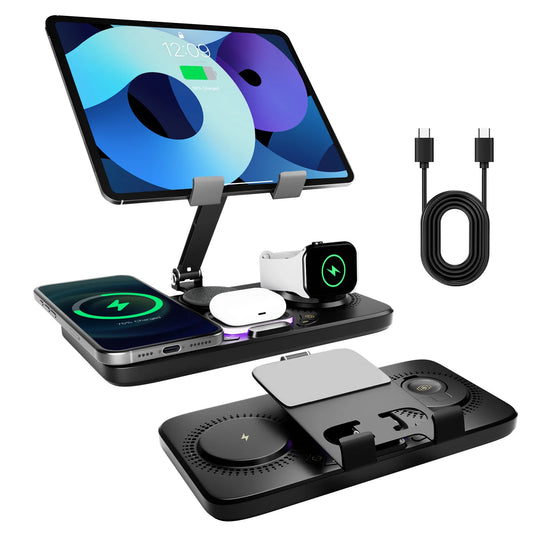 7-in-1 Multi-Device Charging Station for iPad, iPhone, Watches & Air Pods