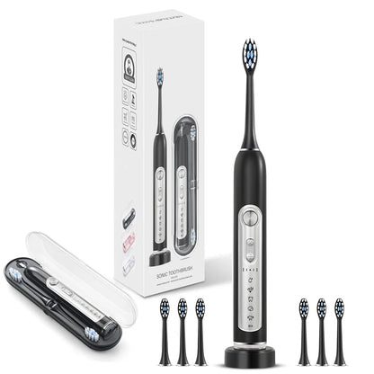 SUBORT S7 Supersonic Electric Toothbrush – Smart Timer, IPX7 Waterproof, Teeth Whitening, Replaceable Heads
