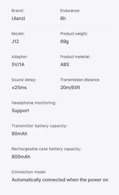 Professional Wireless Lavalier Microphone Kit - Dual Clip-On Mini Mics with Charging Case (iPhone & Android)