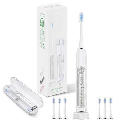 SUBORT S7 Supersonic Electric Toothbrush – Smart Timer, IPX7 Waterproof, Teeth Whitening, Replaceable Heads