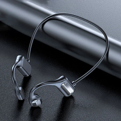 Bone Conduction Bluetooth 5.3 Headphones - IPX8 Waterproof Open-Ear Sports Headset with Mic, Hi-Fi Sound