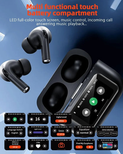 AI Translator Earbuds with LED Display – 144 Languages
