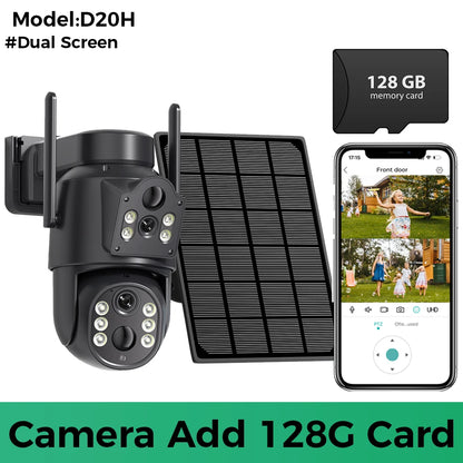 8 MP 4K Ultra HD Solar Wireless Security Camera with Dual Lens & 365-Day Standby