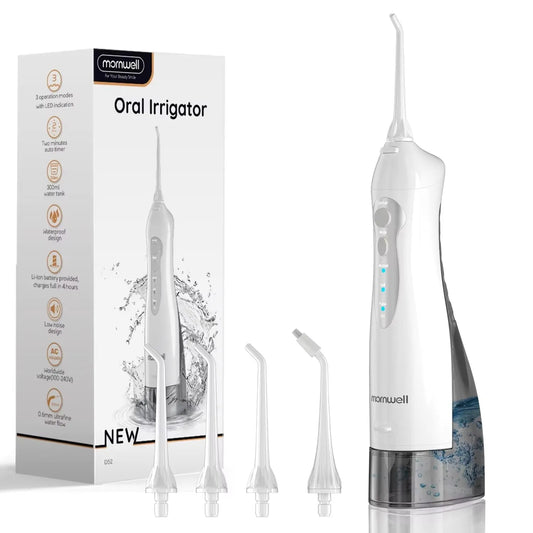 Cordless Portable Water Flosser – 4 Jet Tips, 3 Modes, 300 ml Tank (IPX7 Waterproof)OLD