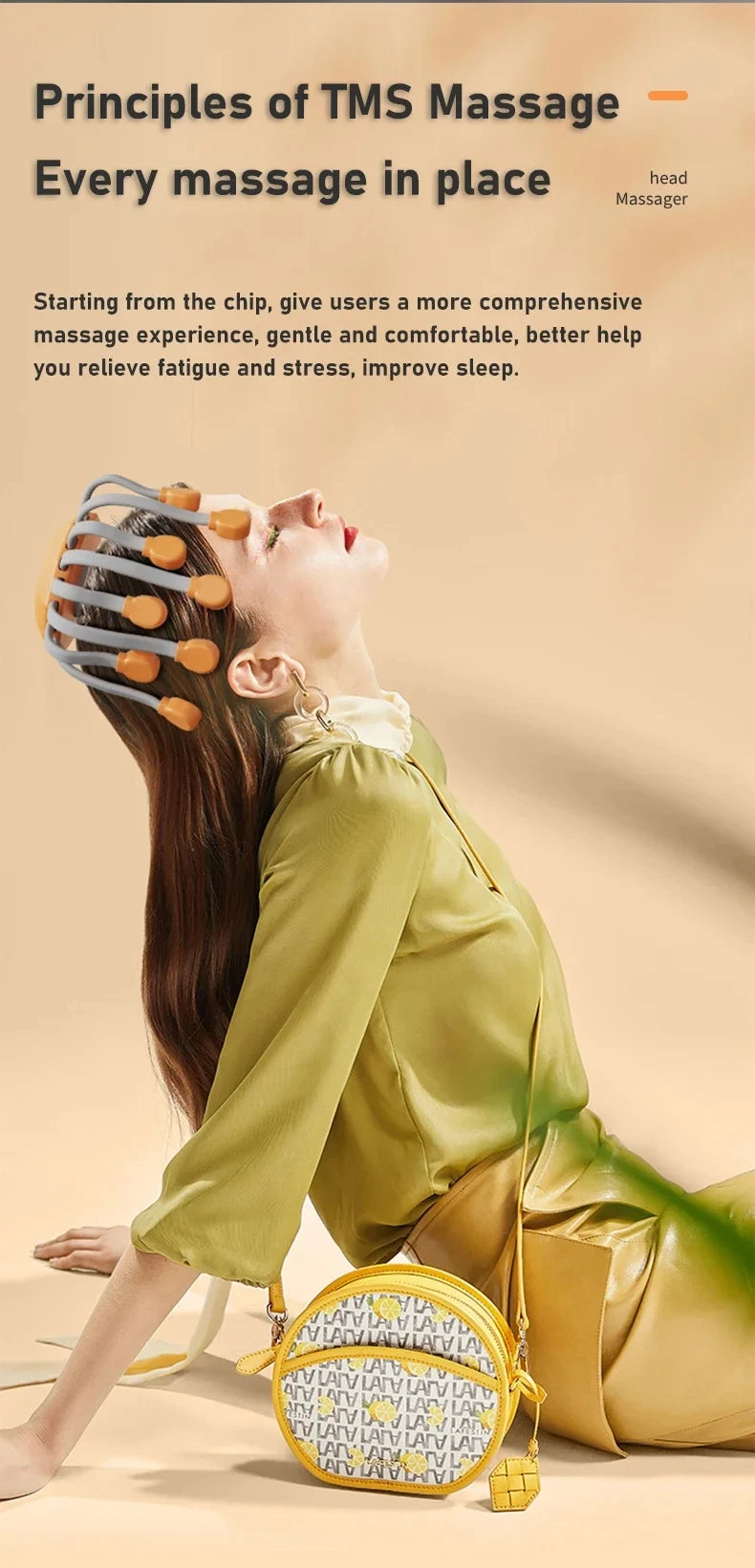 NeuroRelax Octopus Scalp Massager - 20 Head with Red Light Therapy